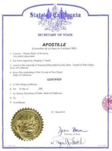 certificat de coutume apostille
